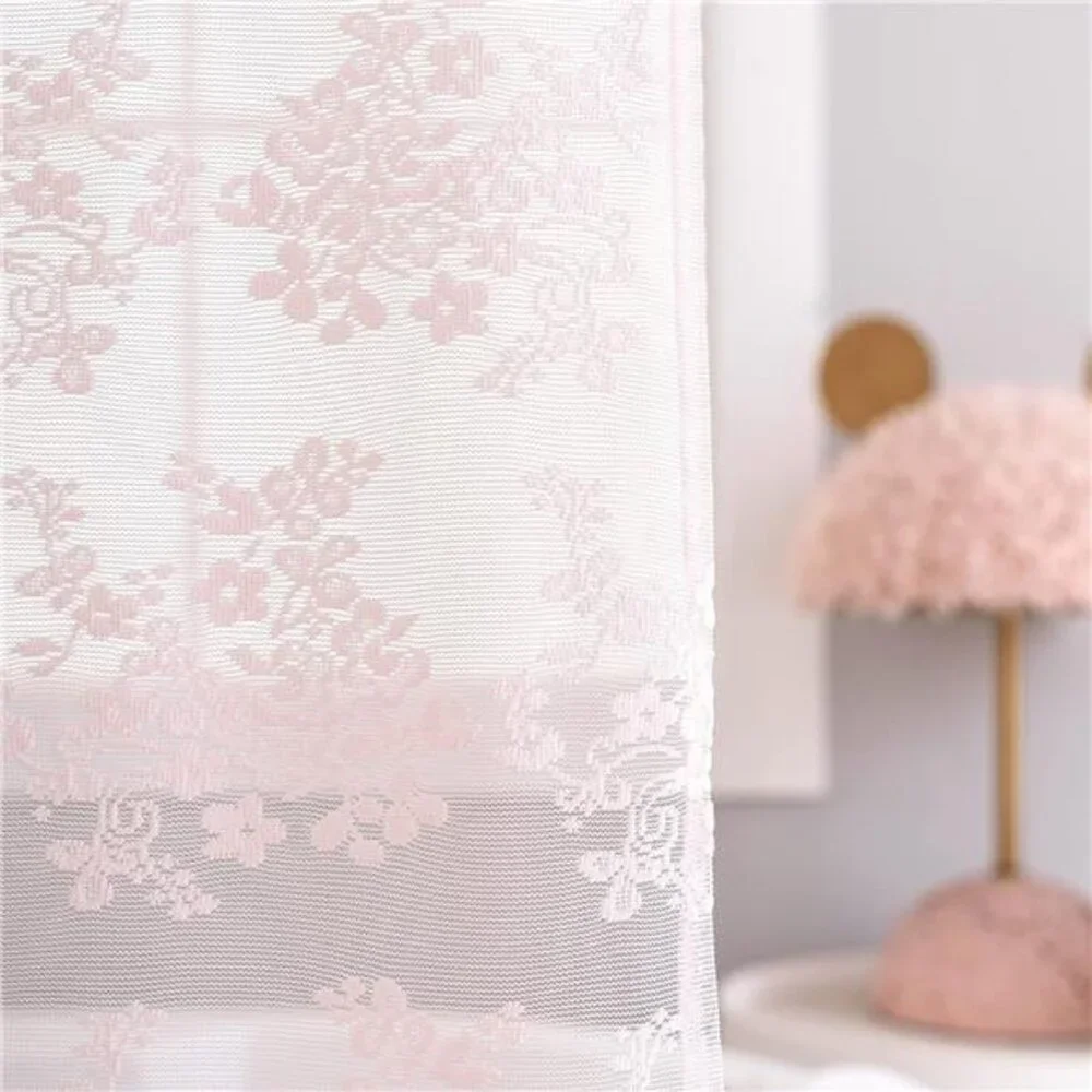 Pink Shower Curtain - Shabby Chic Lace Girly Cute Valentines Shower Curtain